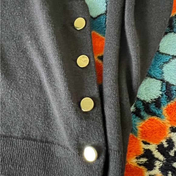 Ann Taylor Women’s Navy Blue with Button Accent Sweater - Picture 2 of 4